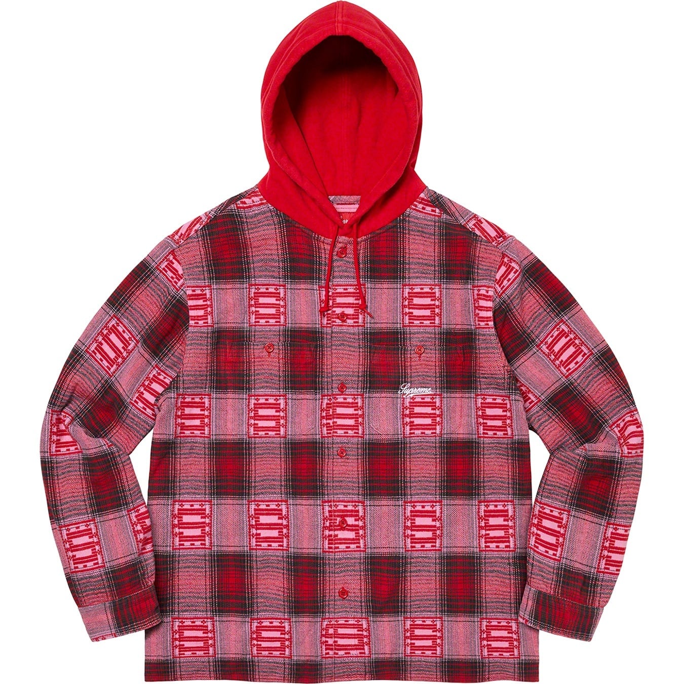 Hooded Shadow Plaid Shirt view 4